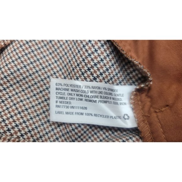 Women's High-Rise Relaxed Fit Tapered Ankle Trousers - A New Day Brown 4 - Picture 6 of 9